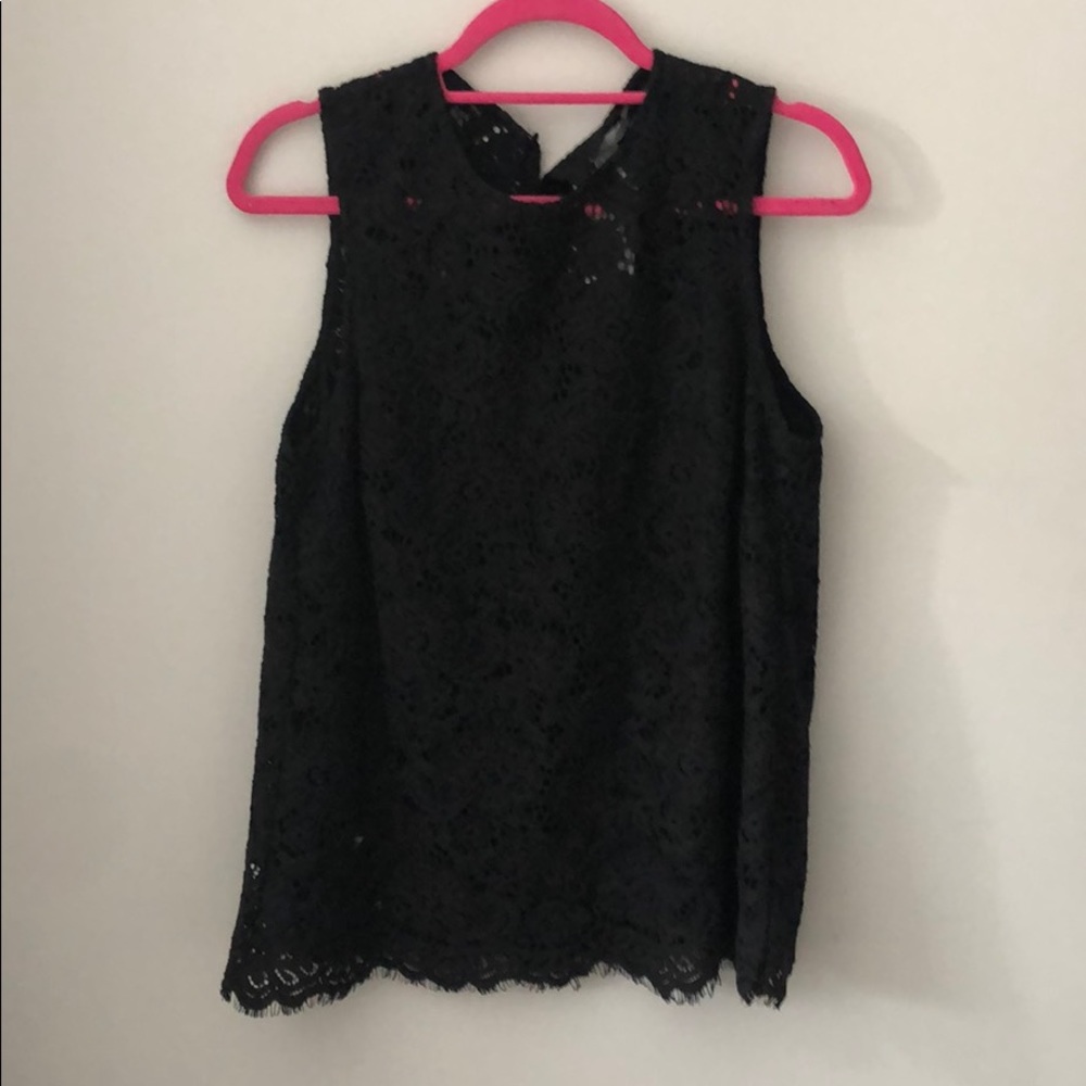 NWT Black lace top